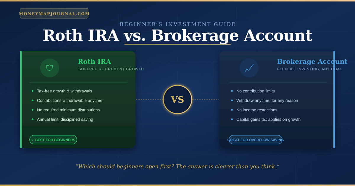 Roth IRA vs. Brokerage Account: Which Should Beginners Open First?