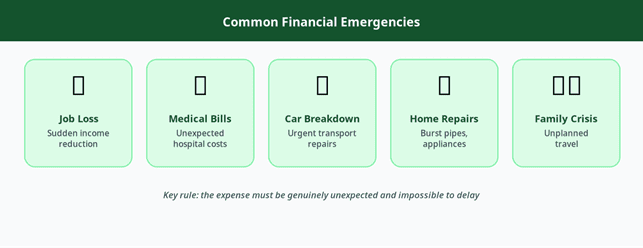 A protective shield over coins and banknotes representing financial safety through an emergency fund.