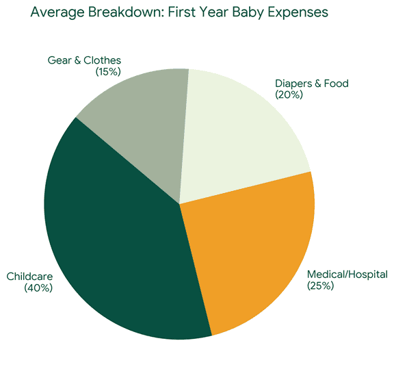 cost of having a baby budget breakdown chart